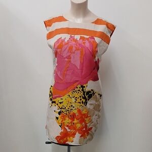 W Worthington Sleeveless Sheath Dress with Bold Floral Print / Size 14